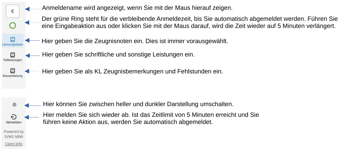 Offizieller Beispiel-Screenshot: Menü und Navigation
