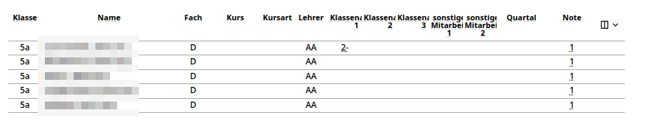 Offizieller Beispiel-Screenshot: Teilleistungen